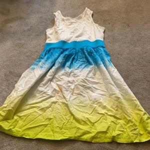 Little girls elastic waisted tie-dye dress